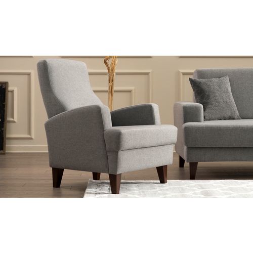 Atelier Del Sofa Fotelja wing KANA siva, Kana Bergere - Light Grey slika 2