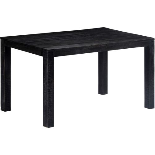 Blagovaonski stol crni 140 x 80 x 76 cm od masivnog drva manga slika 34