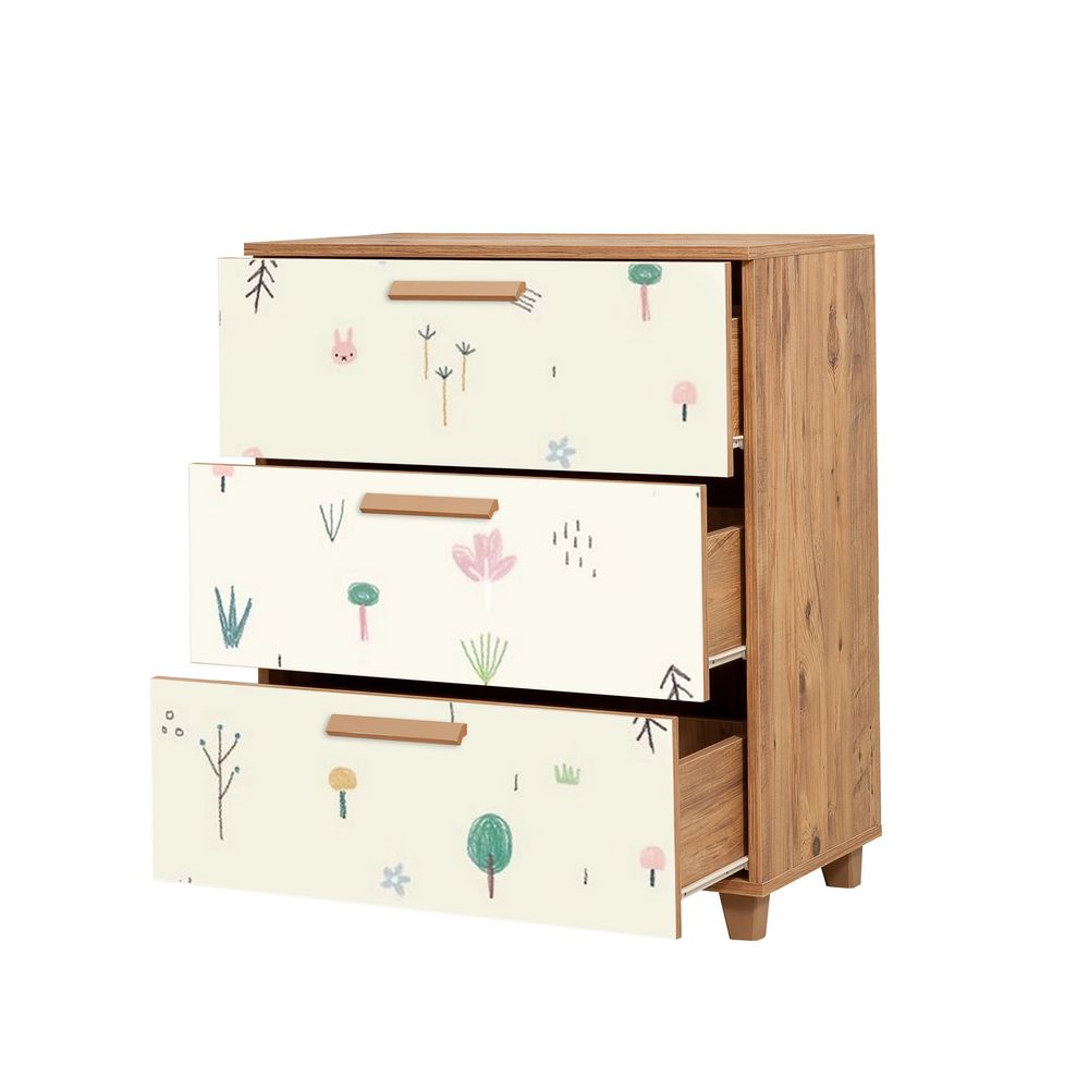 Leva Gravis Jungle Atlantic Pine Bijela Komoda slika 3