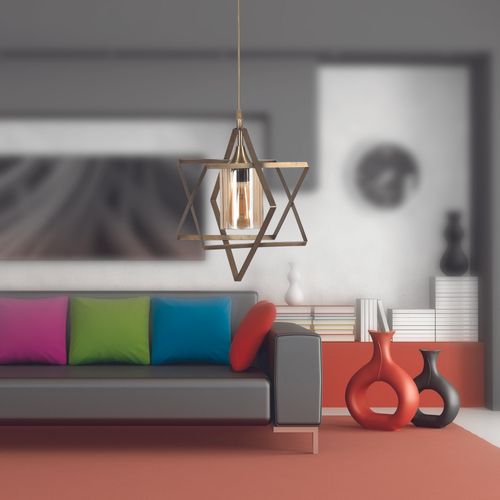 Berlin Tekli Camlı Eskitme Multicolor Chandelier slika 1