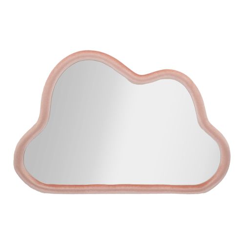 Mauro Ferretti Zidno ogledalo CLOUD PINK VELVET 90X4X60 cm slika 1