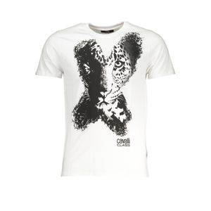 CAVALLI CLASS MEN'S SHORT SLEEVED T-SHIRT WHITE