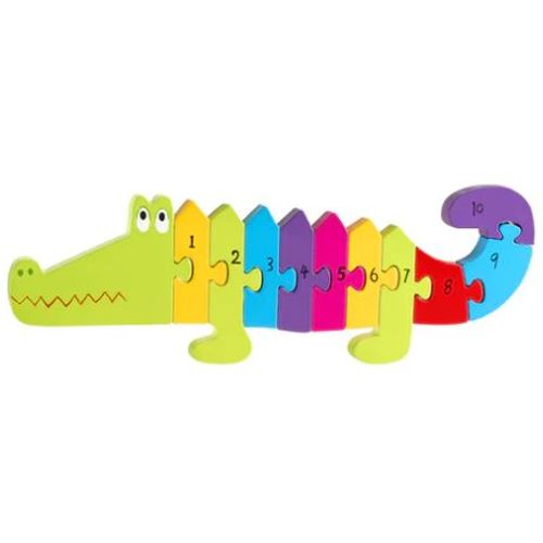 Orange tree toys Drvene puzzle - krokodil sa brojevima slika 1