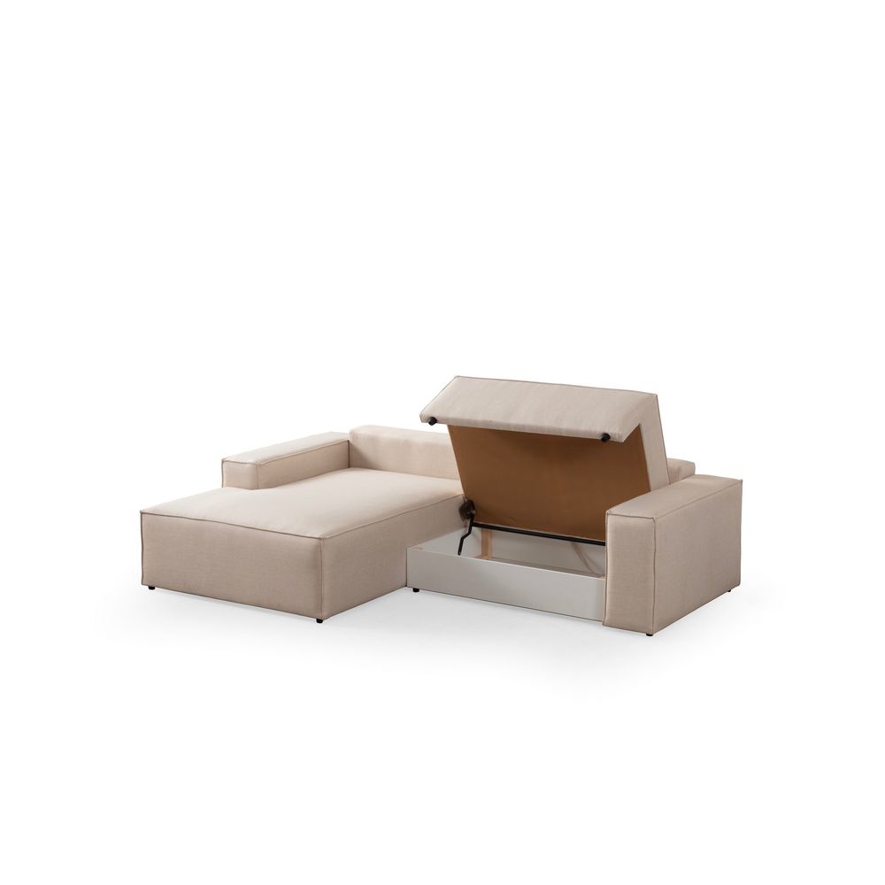 Pırlo Corner Left - Ecru Ugao Sofa na Razvlačenje slika 14