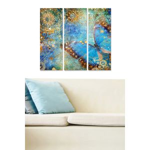 MDF127957 Multicolor Decorative MDF Painting (3 Pieces)