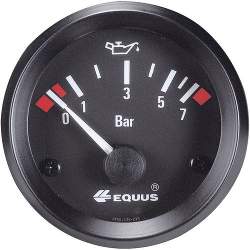 Equus 842095 ugradbeni instrument za motorna vozila mjerač tlaka ulja Mjerno podučje 0 - 7 bar standard žuta, crvena, zelena 52 mm slika 2