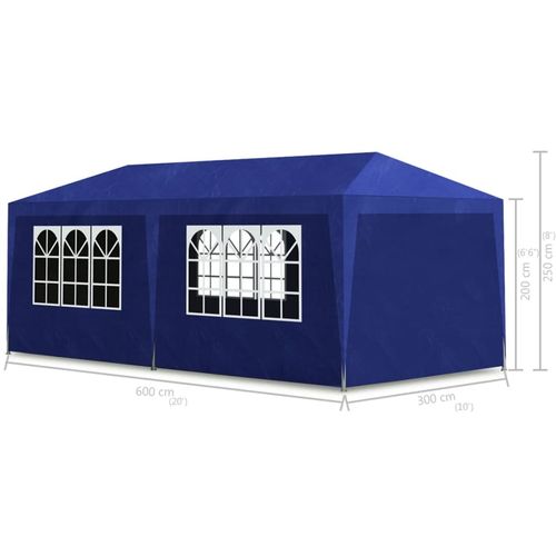 Šator za zabave 3 x 6 m plavi slika 20
