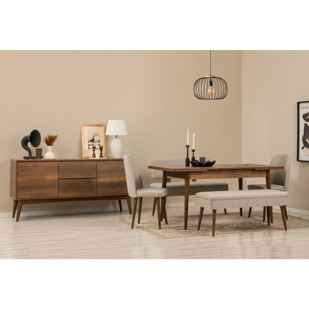 Vina Bench 04 1005 - Set Trpezarijskog Namještaja od Oraha slika 1