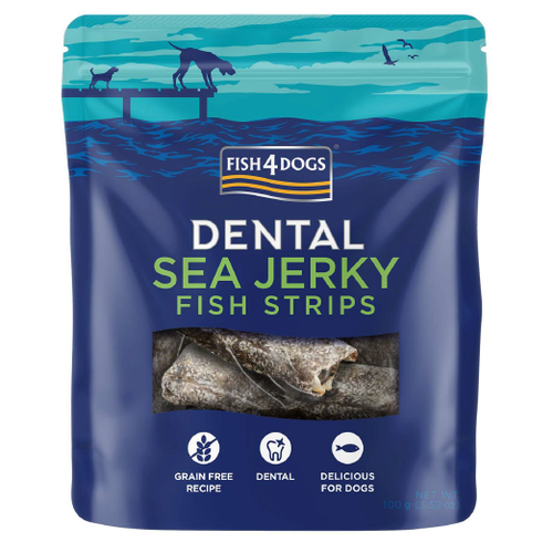 Fish4Dogs  Dental Sea Jerky Strips 100 g slika 1