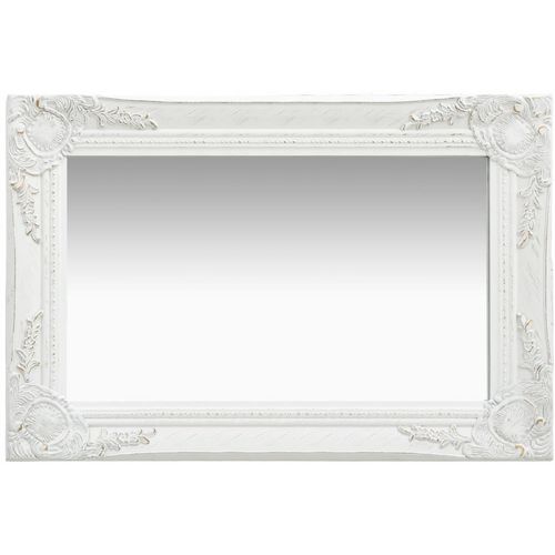 Zidno ogledalo u baroknom stilu 60 x 40 cm bijelo slika 12