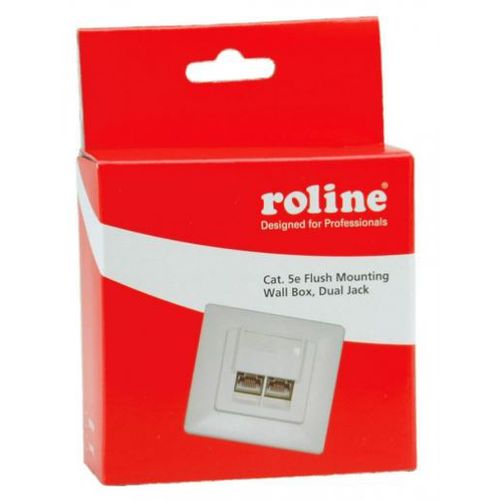 ROLINE Flush Mount Wall Jack Cat5e STP class D white slika 2