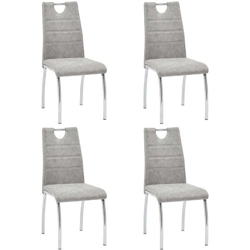 Blagovaonske stolice od umjetne kože 4 kom svjetlosive slika 8
