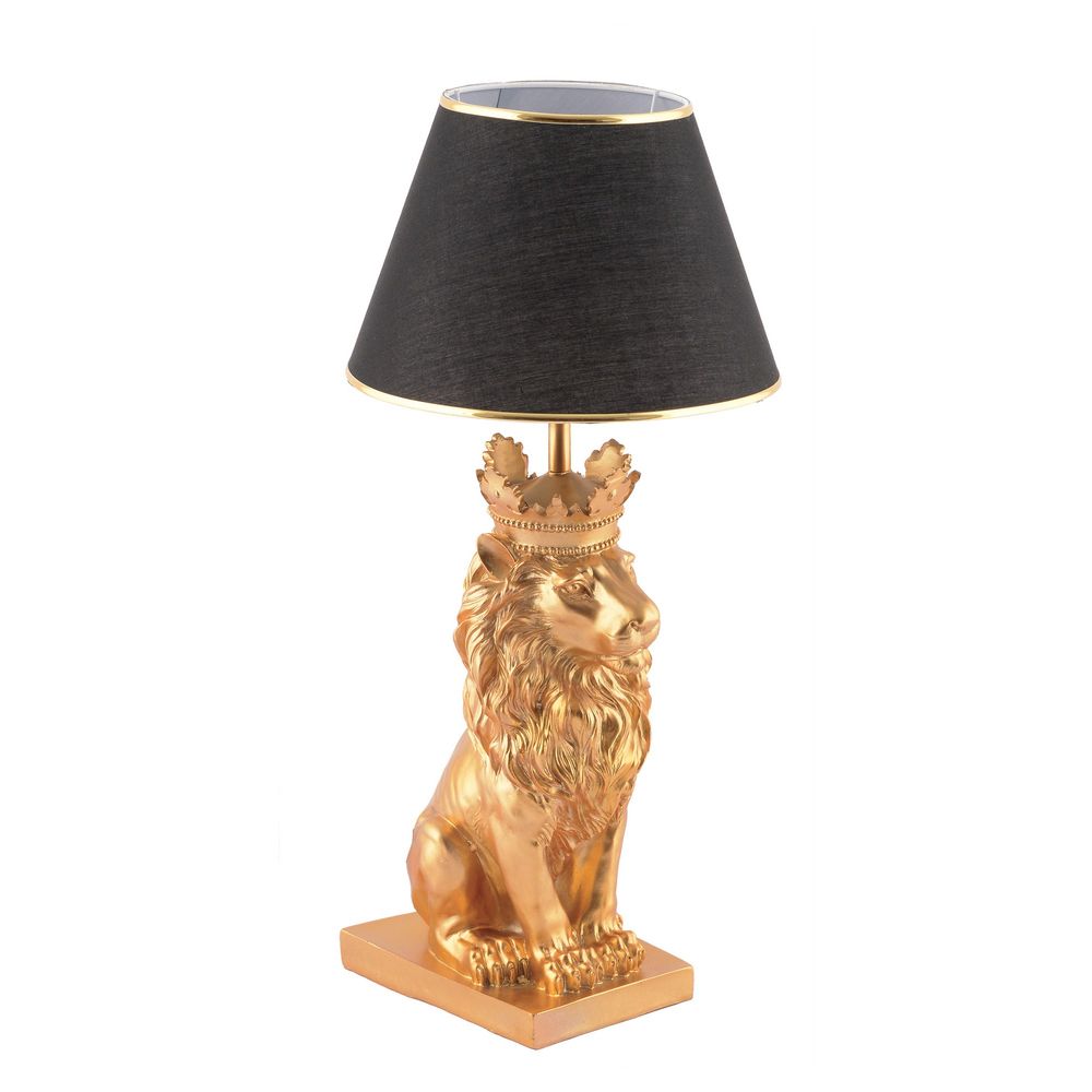Stolna Lampa 'Lion King' u Crno-Zlatnoj Boji slika 4