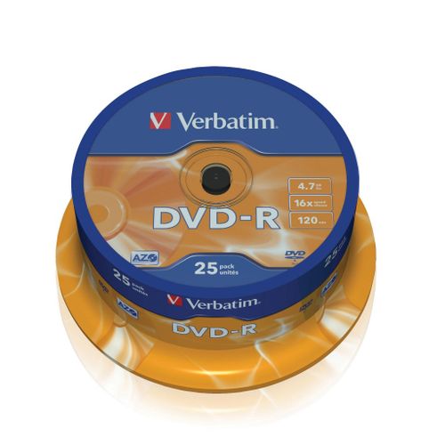 DVD-R Verbatim #43522 4,7GB 16x sp25 Matt Silver slika 1