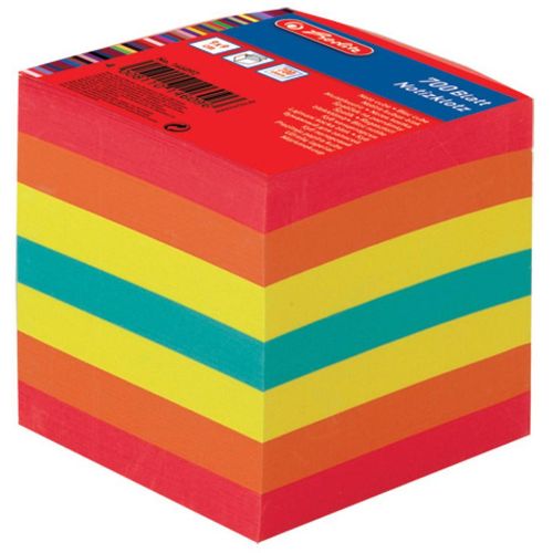 Papir za kocku 9x9x9 cm, 700 listića u boji, ljepljeni, Herlitz slika 1