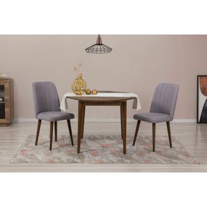 Vina 0701 - Walnut, Grey Walnut
Grey Extendable Dining Table & Chairs Set (3 Pieces)