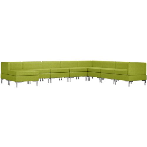 9-dijelni set sofa od tkanine zeleni slika 36