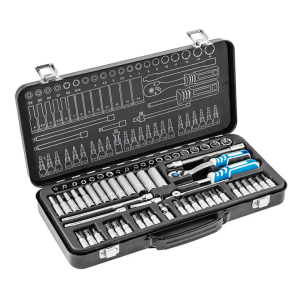 Högert  Set nasadnih ključeva i bitova 1/4" 63-dijelni, CrV/CrMo, čegrtaljka 72 zuba