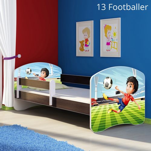 Dječji krevet ACMA s motivom, bočna wenge 180x80 cm - 13 Footballer slika 1