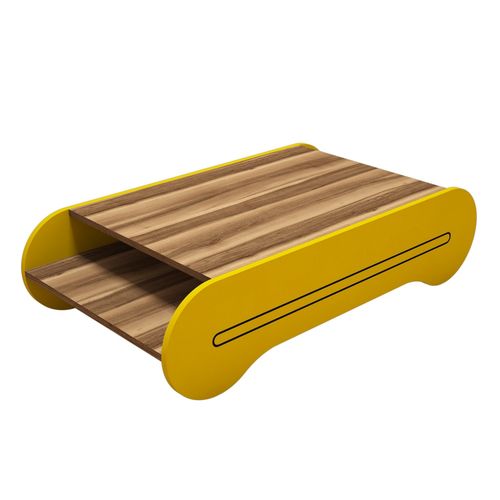 Woody Fashion Stolić za kavu, Cool - Walnut, Yellow slika 3