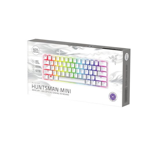 Razer Huntsman Mini Mercury Edition 60% Opto-Gaming tastatura (Linear Red Switch) slika 3