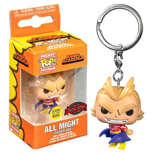 Pocket POP Keychain My Hero Academia All Might Silver Age Glow in the Dark Exclusive slika 1