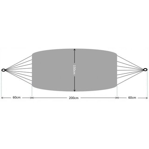 Viseća mreža - 150 cm - Bež slika 6