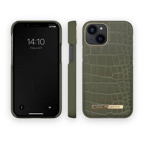 iDeal of Sweden Maskica AT - iPhone 13 mini - Khaki Croco slika 1