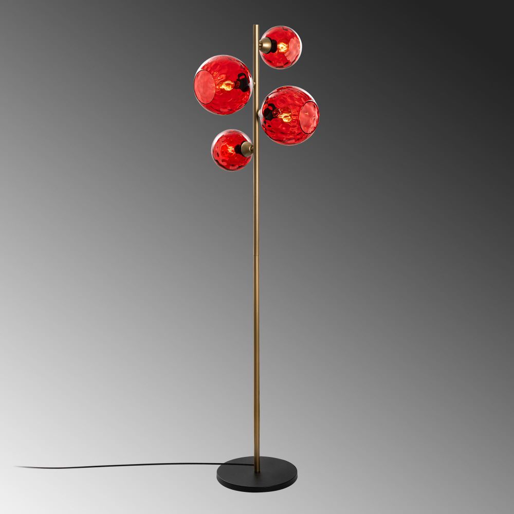 Podna Lampa Benek 20-15-14521 - boje: crvena zlatna slika 6