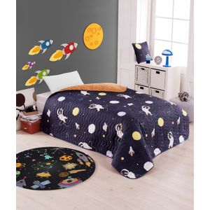 Astron - Dark Blue Dark Blue Single Bedspread