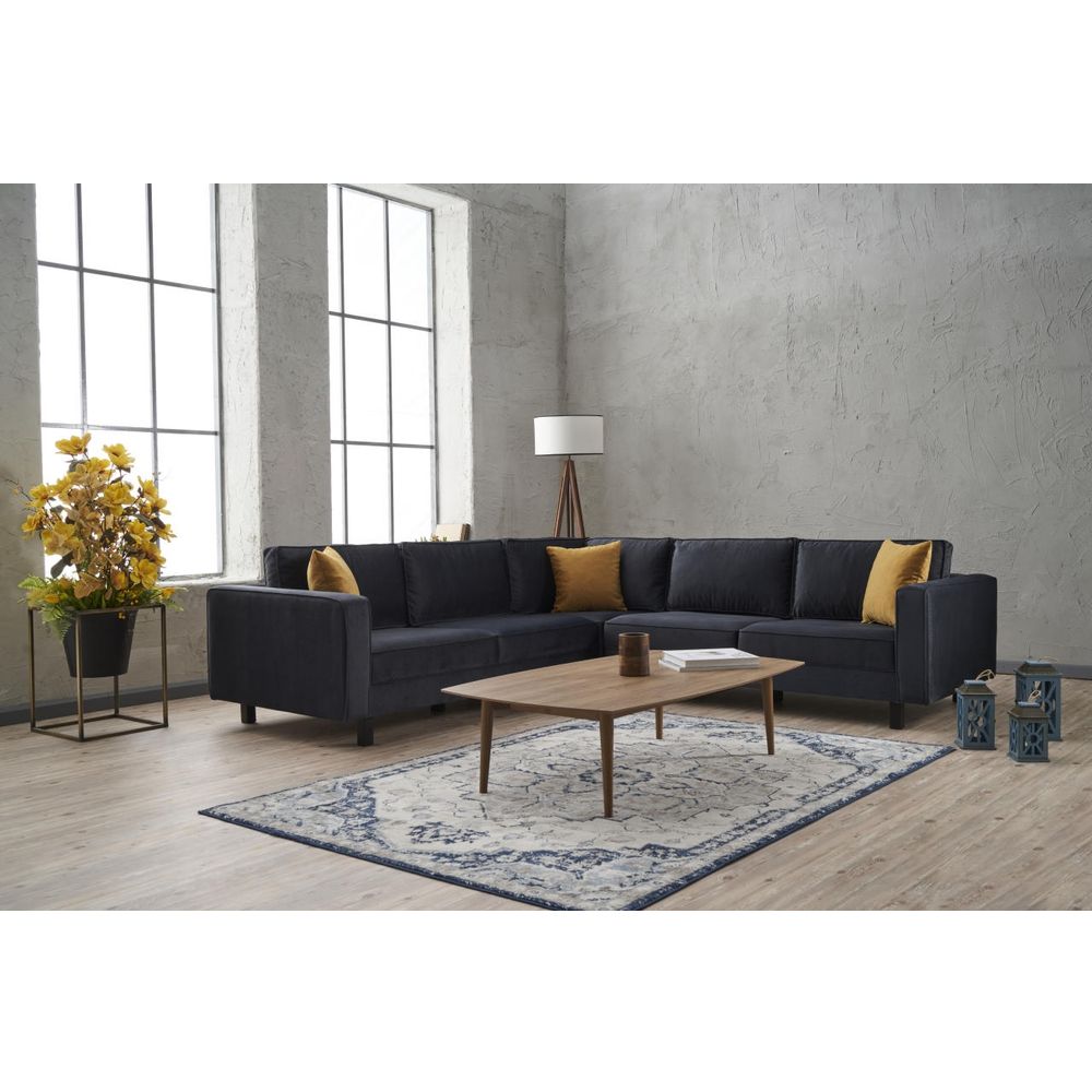 Kale Velvet - Ugao Sofa u Antracit Boji slika 2