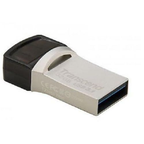 Transcend TS32GJF890S USB 32 GB JetFlash 890S, USB3.1, USB Type-C, OTG, 90/30 MB/s, Metalic, Ultra slim, Silver slika 2