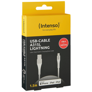(Intenso) USB kabl za smartphone, USB - A to Lightning, 1.5 met. - USB-Cable A315L