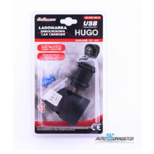 PUNJAC ZA VOZILO 12/24V, 3,1A SA 2 USB ULAZA "HUGO"