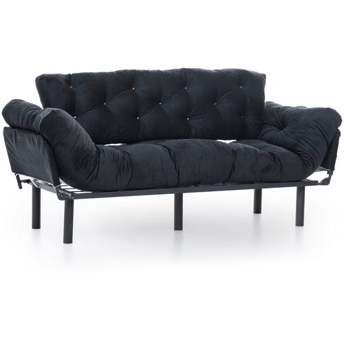 Atelier Del Sofa Trosjed na razvlačenje, Crno, Nitta Triple - Black slika 11