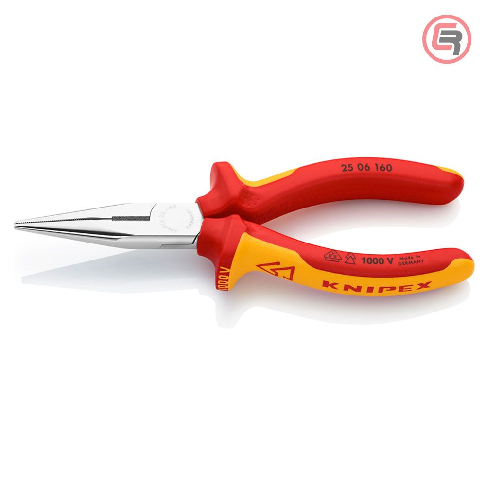 Knipex Kliješta Poluokrugla Špicasta Ravna 160mm 1000V – 25 06 160 slika 1
