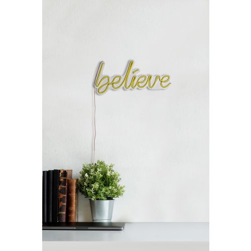 Wallity Ukrasna plastična LED rasvjeta, Believe - Yellow slika 13