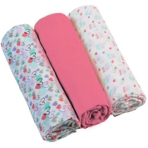 BabyOno Tetra pelene Muslin Srca, roza slika 2