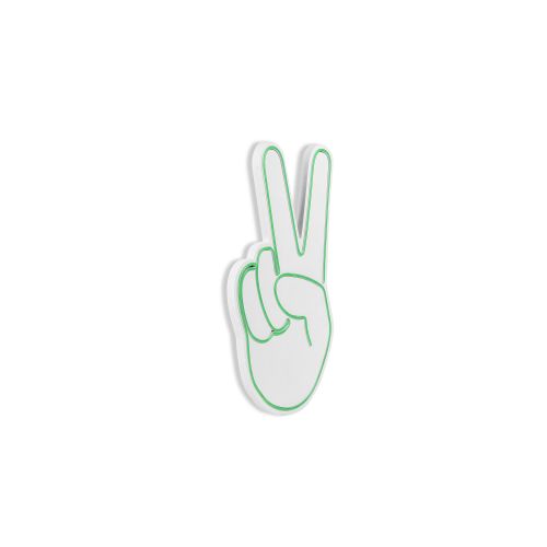 Wallity Ukrasna plastična LED rasvjeta, Victory Sign - Green slika 7