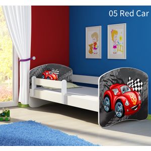 Dječji krevet ACMA s motivom, bočna bijela 160x80 cm 05-red-car