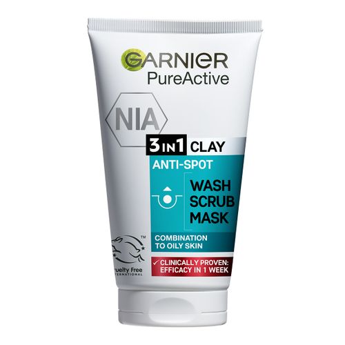 Garnier Pure Active 3u1 clay gel za čIšćenje + piling + maska 150 ml slika 1