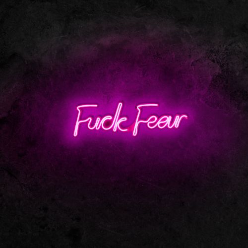 Wallity Ukrasna plastična LED rasvjeta, Fuck Fear - Pink slika 1