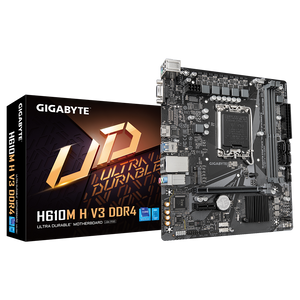 Gigabyte H610M H V3 DDR4 Intel H610 Chipset, LGA1700, 2 x DDR4 DIMM