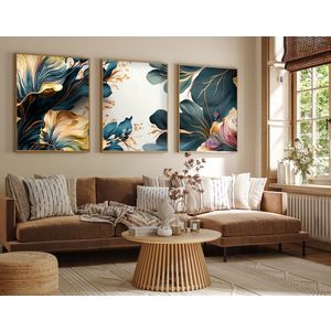 Huhu217 - 50 x 70 Multicolor Decorative Framed MDF Painting (3 Pieces)
