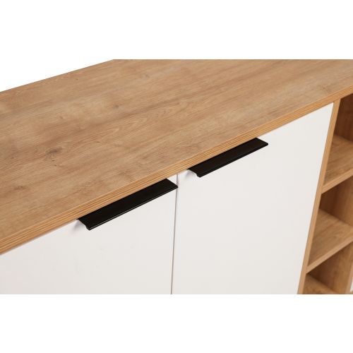 Woody Fashion Komoda, hrastBijela boja, Clara Console - Oak, White slika 12