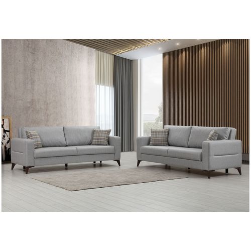 Kristal 3+3 - Light Grey Light Grey Sofa Set slika 1