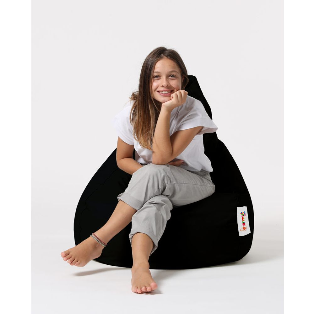 Drop L - Crni Crni Baštenski Bean Bag slika 5