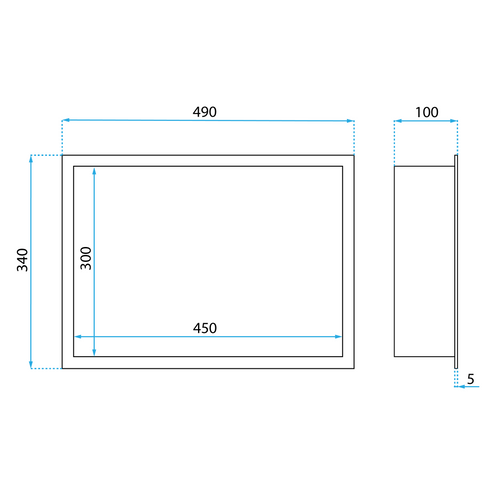 bathroom shelf 30x45 steel brush slika 9