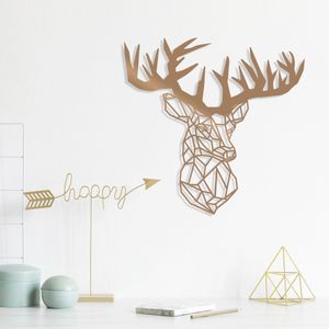 Wallity Metalna zidna dekoracija, Deer3 - Copper