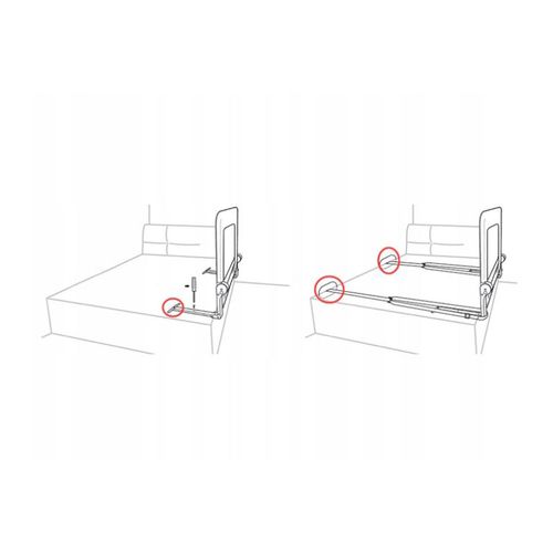 Nukido sigurnosna ogradica za krevet 180 x 42 x 35 cm siva slika 4